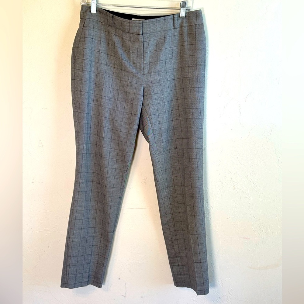 Kate Spade New York woven gray and black career pants with pockets. Sz 6